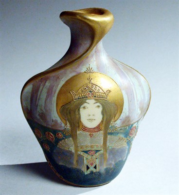Lot 1102 - Amphora Porcelain Portrait Vase Of baluster...