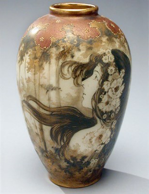 Lot 1115 - Amphora Porcelain Portrait Vase Of ovoid form,...