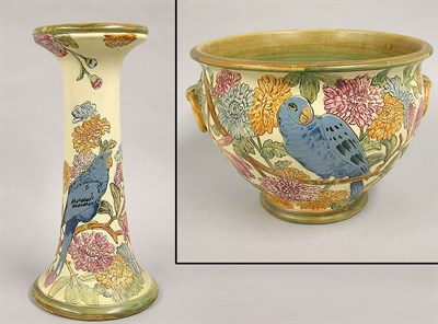 Lot 1132 - American Pottery Two-Handled Jardiniere on...