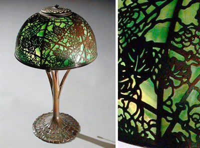 Lot 895 - Tiffany Studios Glass and Bronze Desk Lamp The...