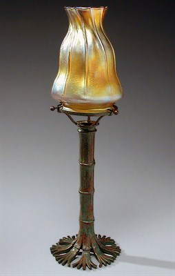 Lot 1310 - Tiffany Studios Favrile Glass and Bronze...