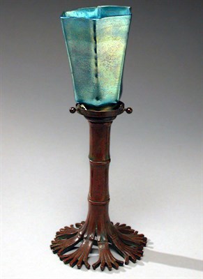 Lot 1309 - Tiffany Studios Favrile Glass and Bronze...
