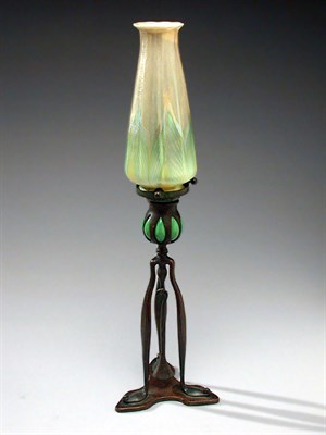 Lot 880 - Tiffany Studios Favrile Glass and Bronze...