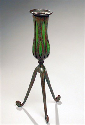 Lot 1203 - Tiffany Studios Favrile Glass and Bronze...