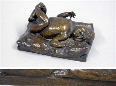 Lot 1166 - American Bronze Figure of a Crying Baby...