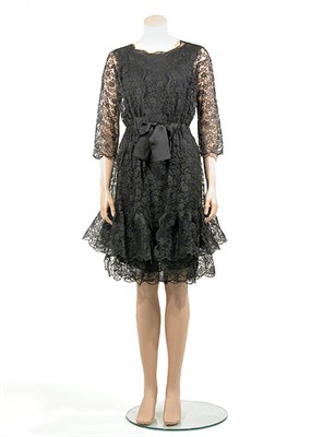 Lot 2130 - Balenciaga Couture Black Lace Ensemble French,...