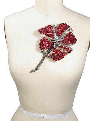 Lot 2364 - Iradj Moini Faux Ruby Extravagant Flower...