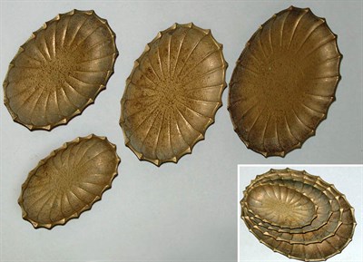 Lot 1207 - Set of Four Tiffany Studios Gilt-Bronze...