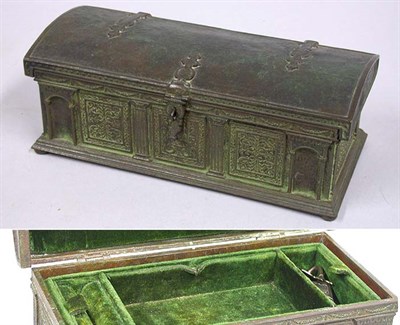Lot 916 - Tiffany Studios Bronze Jewel Casket In the...