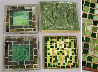 Lot 913 - Pair of Leaded Iridescent Glass Panels...