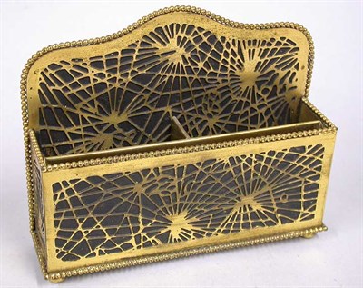 Lot 1313 - Tiffany Studios Gilt-Bronze Letter Rack in the...