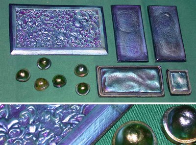 Lot 1199 - Group of Tiffany Studios Favrile Glass Tiles...