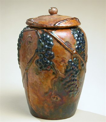 Lot 868 - Tiffany Studios Enameled Copper Ginger Jar...
