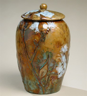 Lot 867 - Tiffany Studios Enameled Copper Ginger Jar...