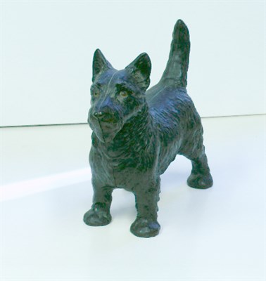 Lot 65A - American Cast Iron Scottie Dog Form Doorstop