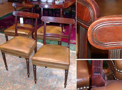 Lot 212 - Set of Six Regency Leather Upholstered...