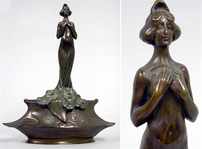 Lot 1151 - Art Nouveau Style Bronze Figure of a Female...
