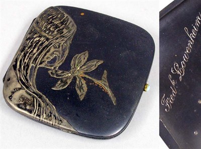 Lot 1281 - Art Nouveau Mixed Metal Cigarette Box Length 3...