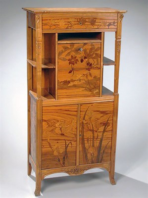 Lot 1174 - Galle Marquetry Inlaid Secretaire a Abattant...