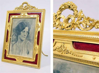 Lot 281 - Continental Gilt-Bronze and Enamel Frame...