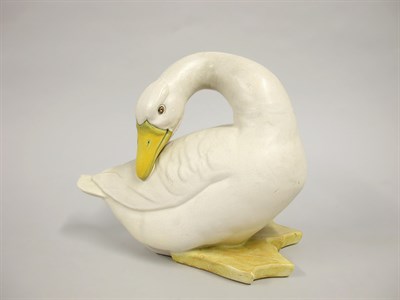 Lot 1012 - American Pottery Garden Figure of a Duck...