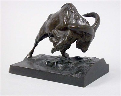 Lot 1170 - Bronze Sculpture of a Charging Ram After a...