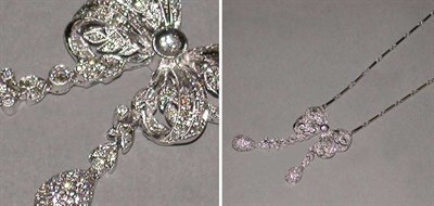 Lot 230 - Gold and Diamond Pendant Necklace