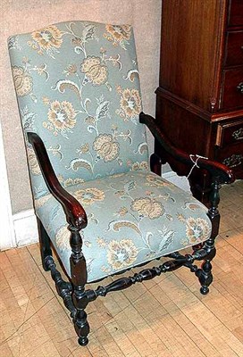 Lot 179 - Continental Upholstered Walnut Armchair