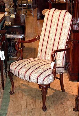 Lot 474 - Set of Four Queen Anne Style Upholstered...