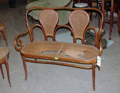 Lot 1180 - Austrian Art Nouveau Caned Bentwood Double...