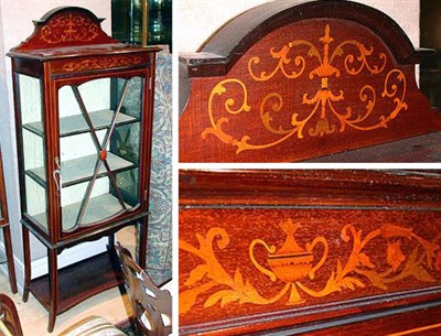 Lot 1179 - Edwardian Inlaid Mahogany Vitrine Height 59...