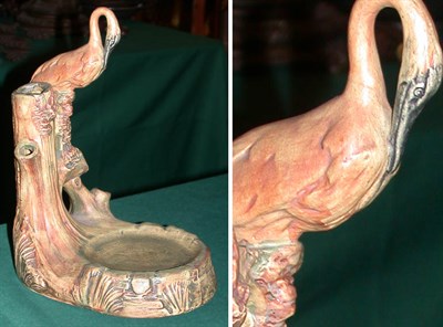 Lot 1060 - Weller Pottery Dish Molded as a stump...