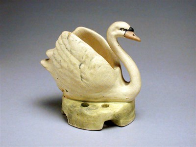 Lot 1020 - Weller Pottery Flower Frog Molded with a swan....