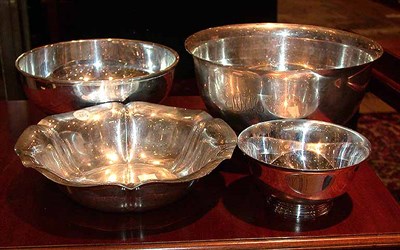 Lot 338 - Group of Four Sterling Silver Bowls Total...