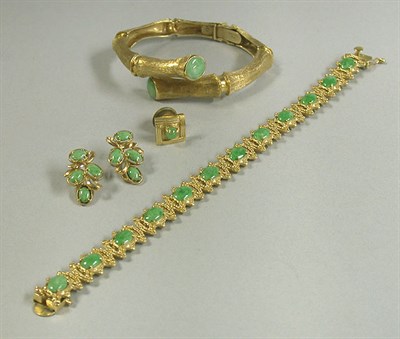 Lot 416 - Group of Assorted Jade Jewelry