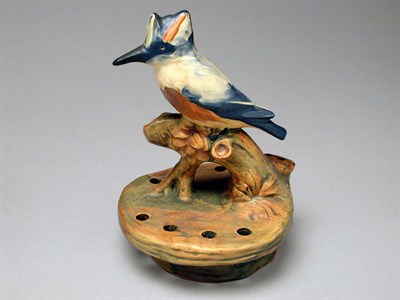 Lot 1026 - Weller Pottery Flower Frog Molded with bird...