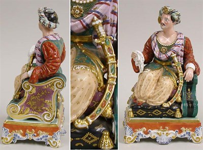 Lot 159 - Old Paris Porcelain Figural Bottle Molded as a...