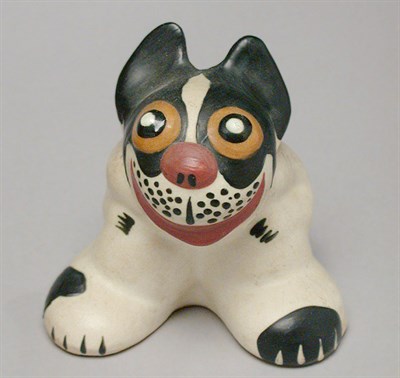 Lot 1039 - Weller Pottery Figure of a Bulldog Height 3...