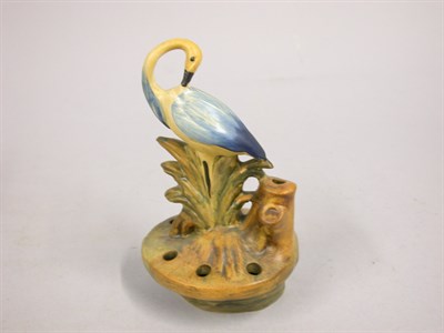 Lot 993 - Weller Pottery Flower Frog Molded with a blue...