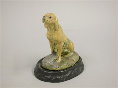Lot 999 - Weller Potter Figure of a Dog Height 7 inches.