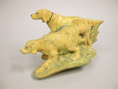 Lot 1001 - Weller Pottery Figural Group of Two Dogs...