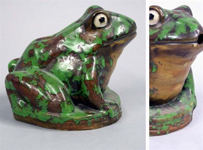 Lot 1043 - Weller Pottery Figure of a Seated Frog Height...