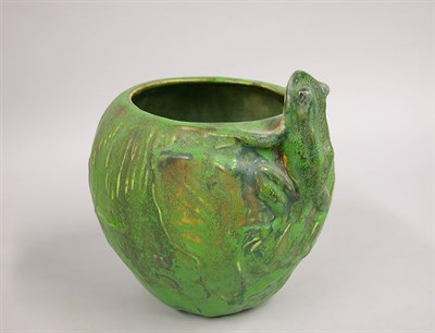 Lot 1045 - Weller Pottery Bowl Decorated with a frog....