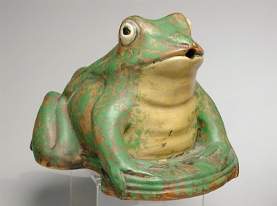 Lot 1033 - Weller Pottery Garden Figure of a Frog Height...
