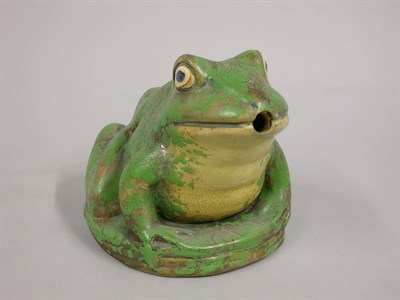 Lot 1047 - Weller Pottery Garden Figure of a Frog Height...