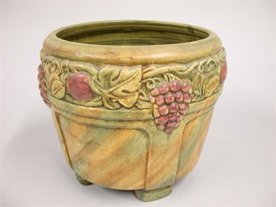 Lot 1030 - Weller Pottery Footed Jardiniere Decorated...