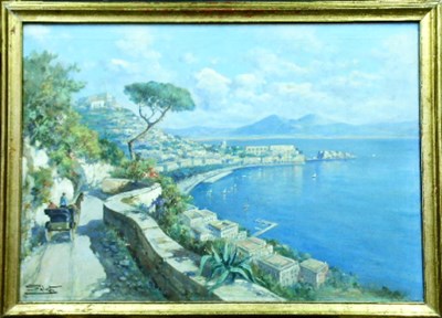 Lot 46 - Salvati Italian, 20th century VIEW OF NAPLES...