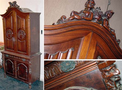 Lot 160 - Baroque Style Mahogany Side Cabinet Height 6...