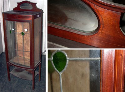 Lot 454 - Edwardian Mahogany Vitrine With leaded glass...