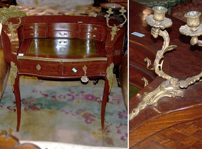 Lot 349 - Louis XV Style Bronze Mounted Marquetry Inlaid...